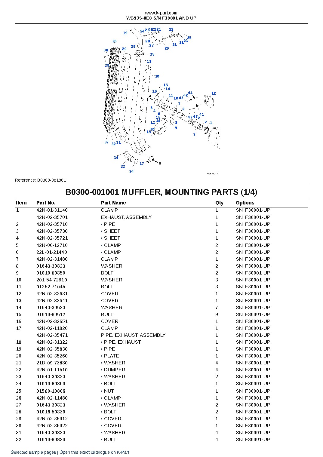 WB93S-8E0 S/N F30001 AND UP – sample page 6 WB93S-8E0 S/N F30001 AND UP – sample page 6
