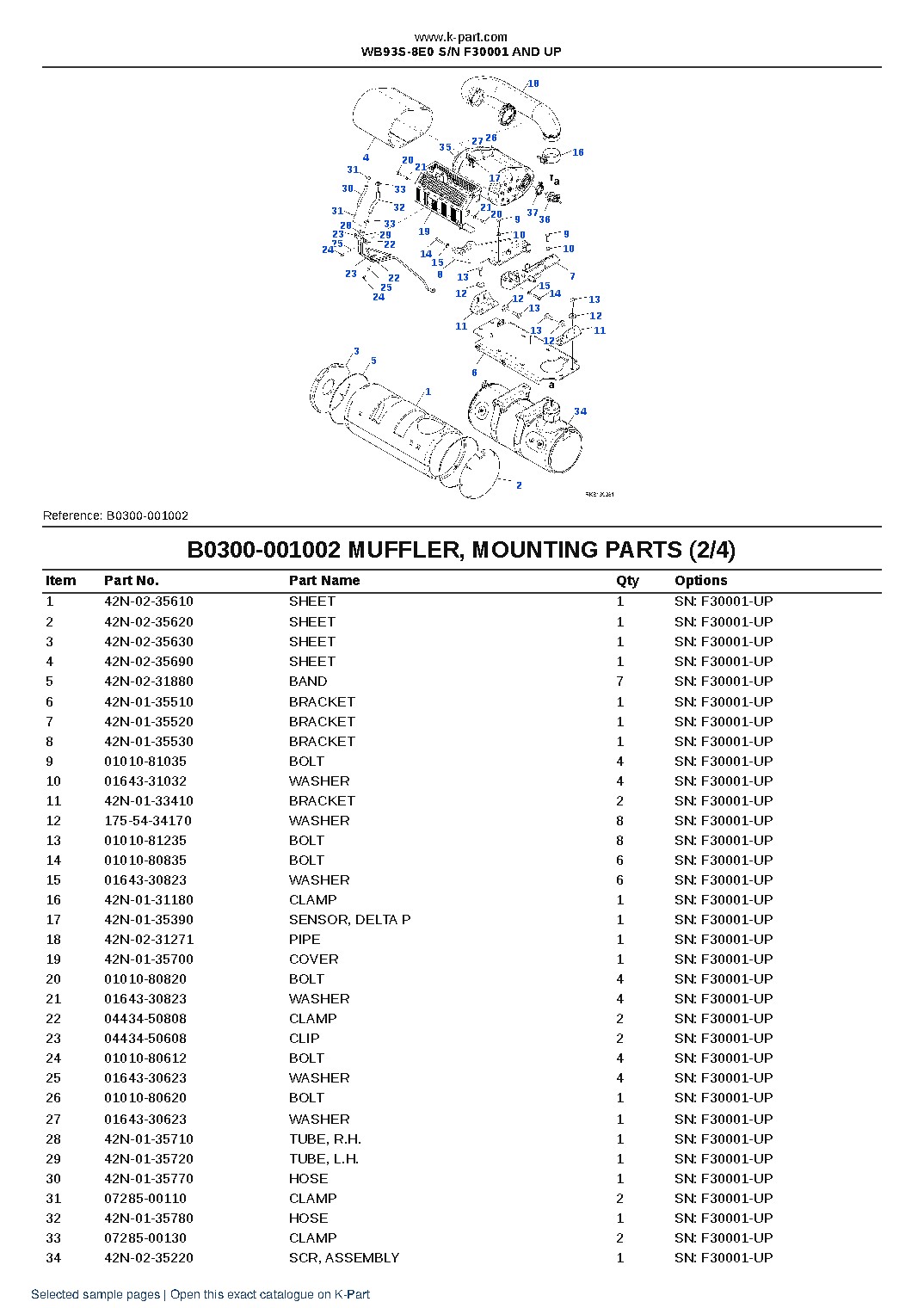 WB93S-8E0 S/N F30001 AND UP – sample page 8 WB93S-8E0 S/N F30001 AND UP – sample page 8