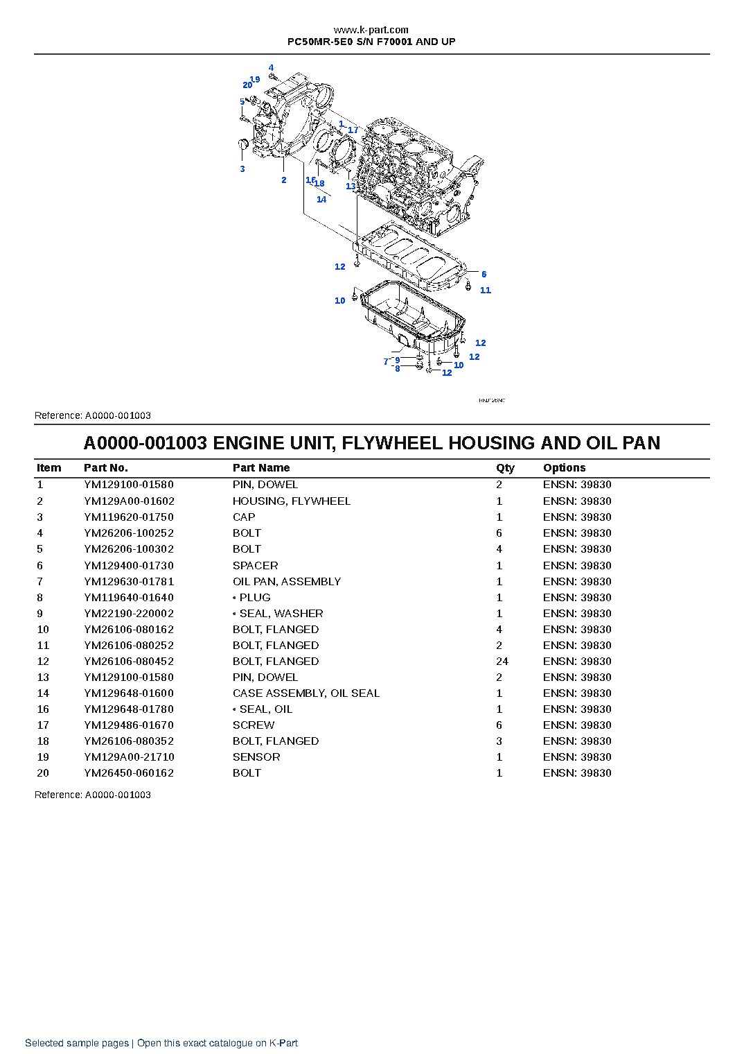 PC50MR-5E0 S/N F70001 AND UP – sample page 3 PC50MR-5E0 S/N F70001 AND UP – sample page 3