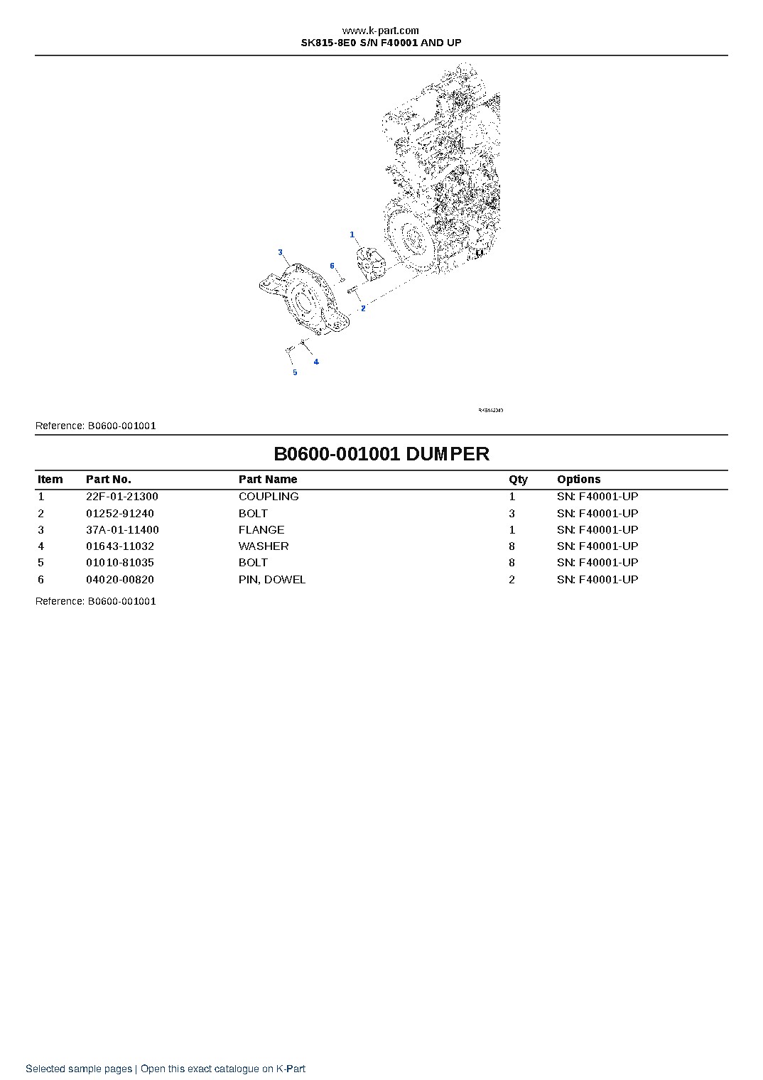 SK815-8E0 S/N F40001 AND UP – sample page 9 SK815-8E0 S/N F40001 AND UP – sample page 9
