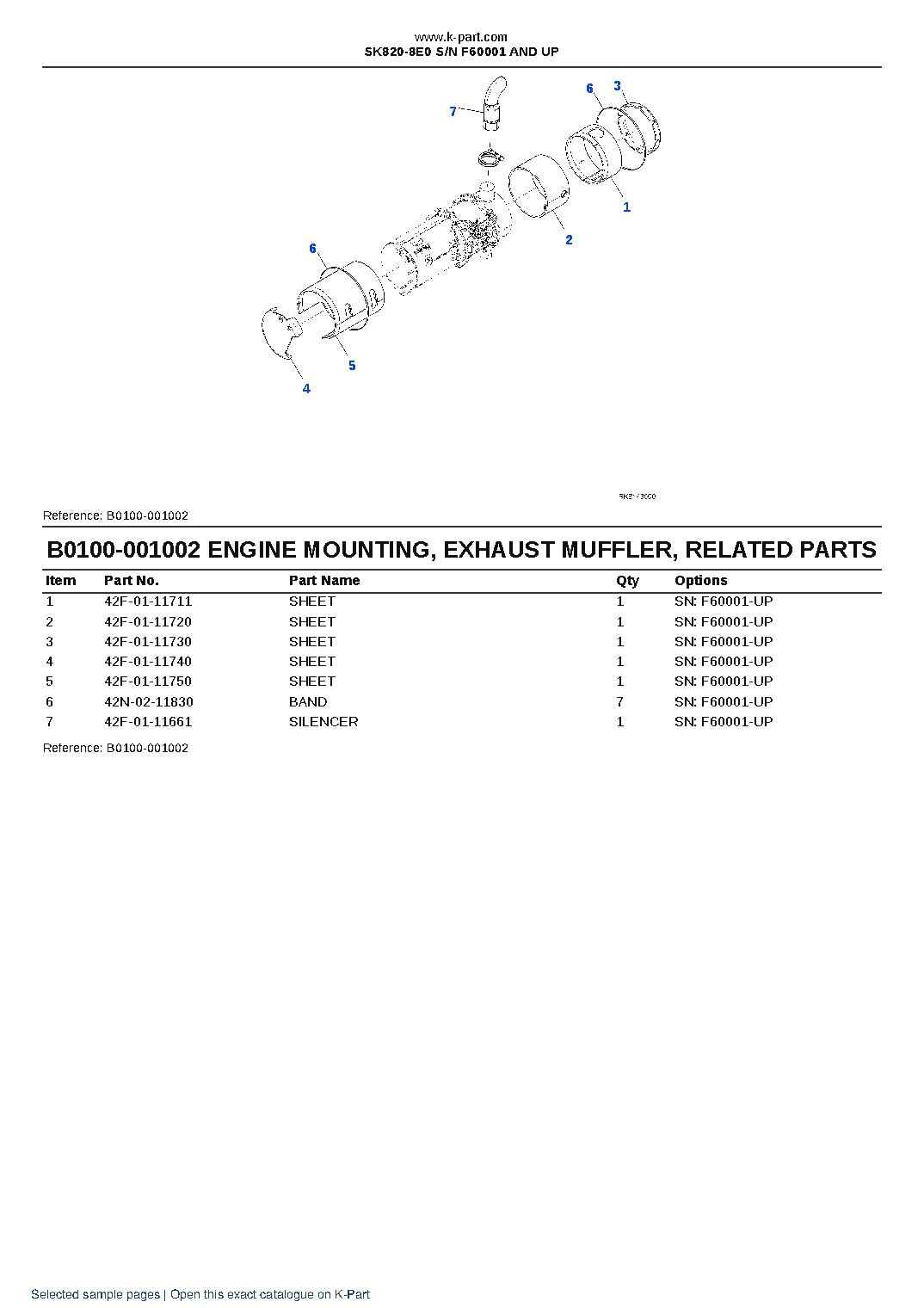 SK820-8E0 S/N F60001 AND UP – sample page 3 SK820-8E0 S/N F60001 AND UP – sample page 3