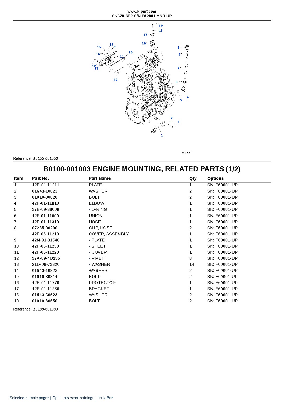 SK820-8E0 S/N F60001 AND UP – sample page 4 SK820-8E0 S/N F60001 AND UP – sample page 4