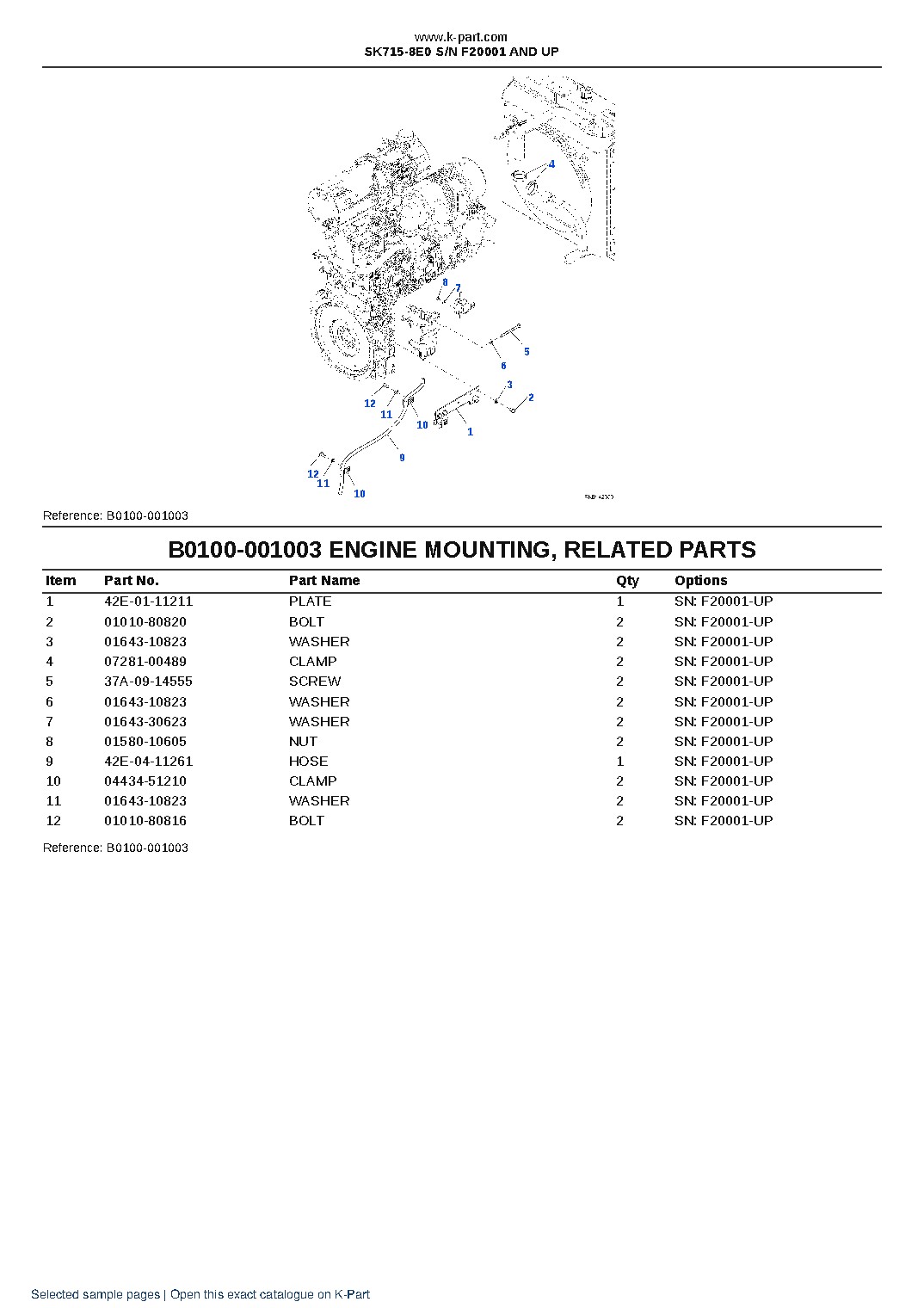 SK715-8E0 S/N F20001 AND UP – sample page 4 SK715-8E0 S/N F20001 AND UP – sample page 4
