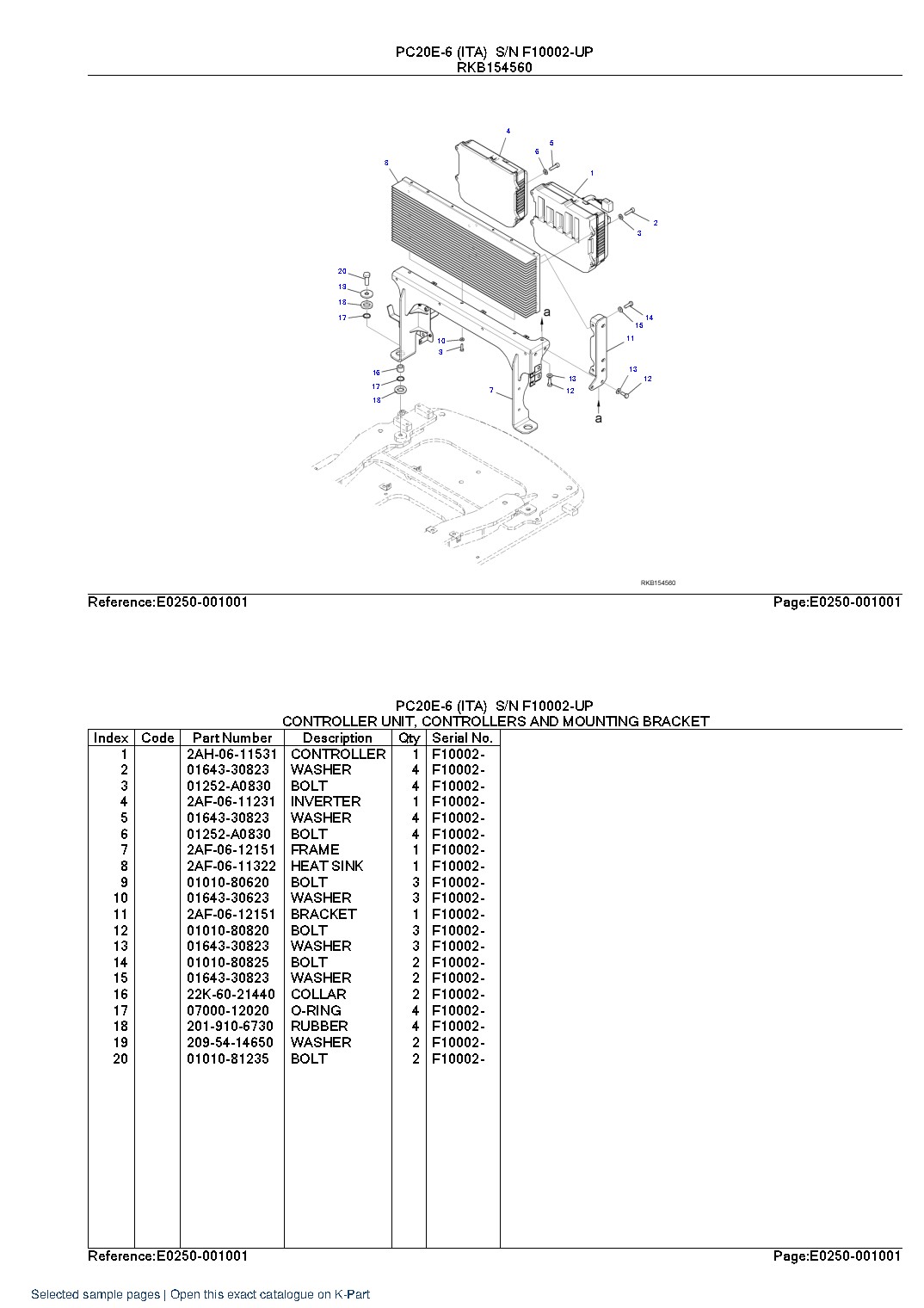 PC20E-6 (ITA) S/N F10002-UP – sample page 10 PC20E-6 (ITA) S/N F10002-UP – sample page 10