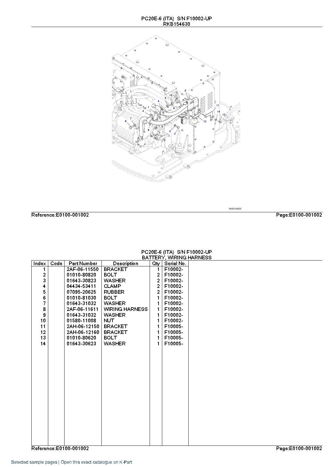 PC20E-6 (ITA) S/N F10002-UP – sample page 5 PC20E-6 (ITA) S/N F10002-UP – sample page 5