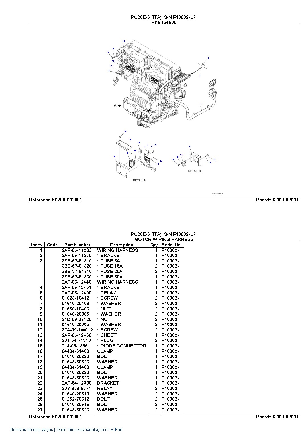 PC20E-6 (ITA) S/N F10002-UP – sample page 7 PC20E-6 (ITA) S/N F10002-UP – sample page 7