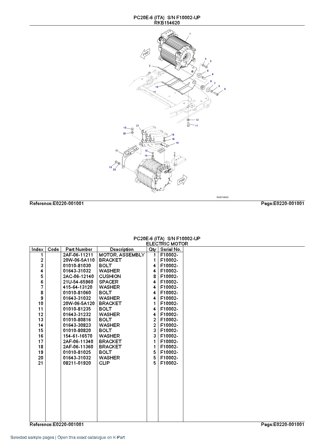 PC20E-6 (ITA) S/N F10002-UP – sample page 9 PC20E-6 (ITA) S/N F10002-UP – sample page 9