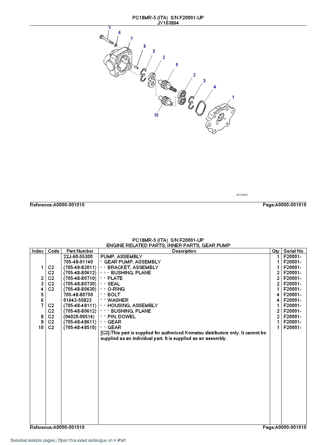 PC18MR-5 (ITA) S/N F20001-UP – sample page 10 PC18MR-5 (ITA) S/N F20001-UP – sample page 10