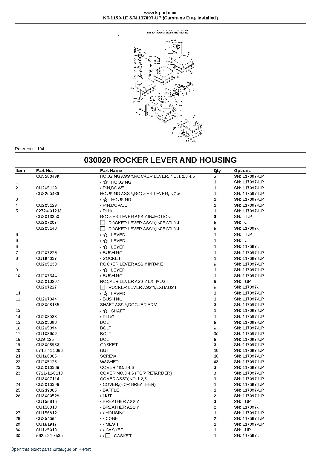 KT-1150-1E S/N 117097-UP (Cummins Eng. Installed) – sample page 3