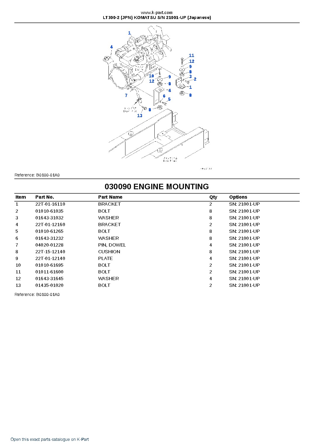 LT300-2 (JPN) KOMATSU S/N 21001-UP (Japanese) – sample page 10 LT300-2 (JPN) KOMATSU S/N 21001-UP (Japanese) – sample page 10