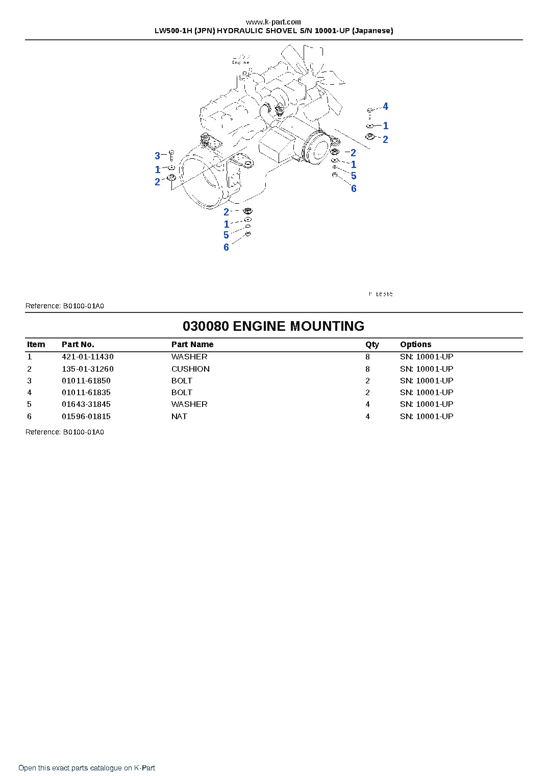 LW500-1H (JPN) HYDRAULIC SHOVEL S/N 10001-UP (Japanese) – sample page 8