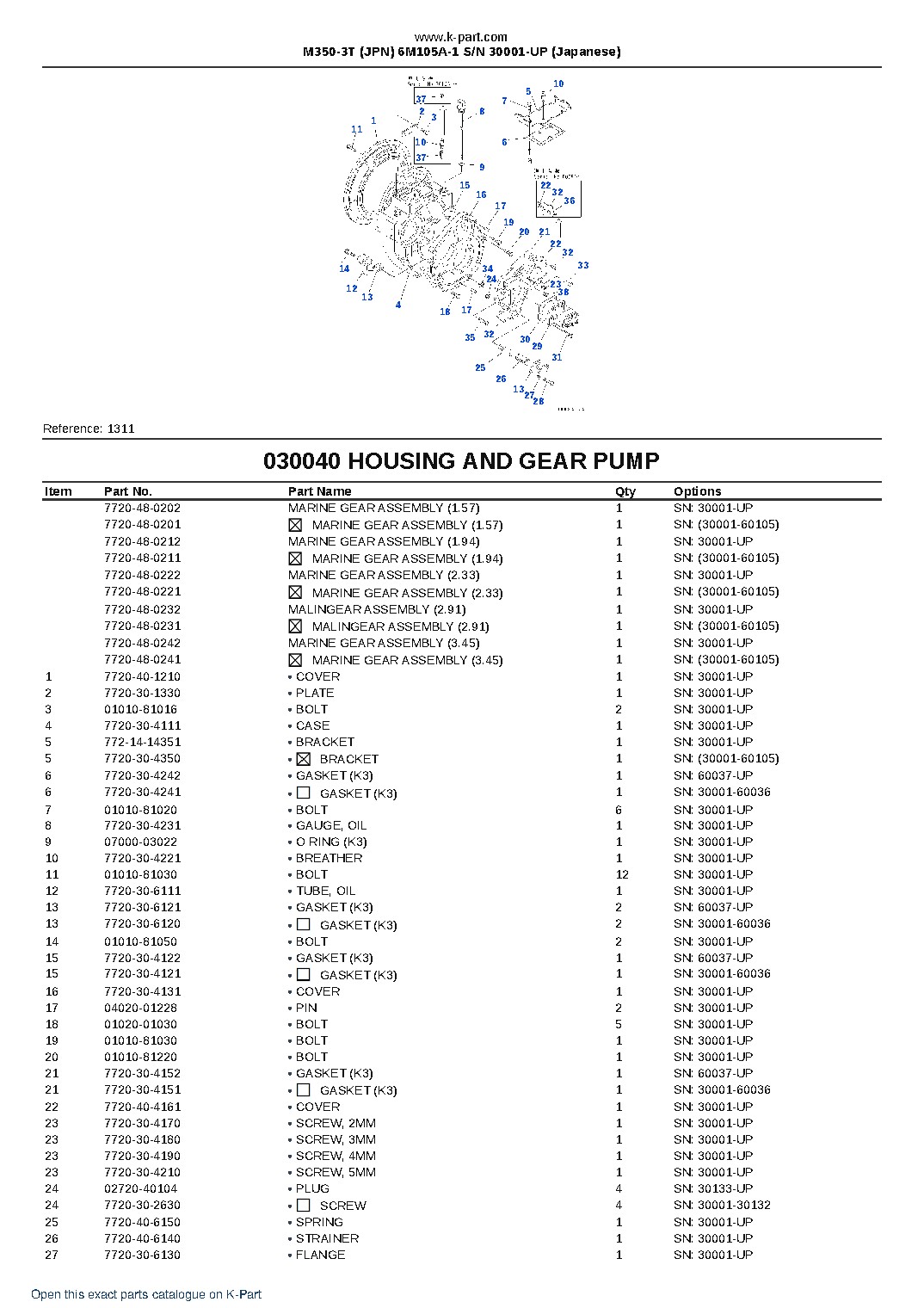 M350-3T (JPN) 6M105A-1 S/N 30001-UP (Japanese) – sample page 7 M350-3T (JPN) 6M105A-1 S/N 30001-UP (Japanese) – sample page 7