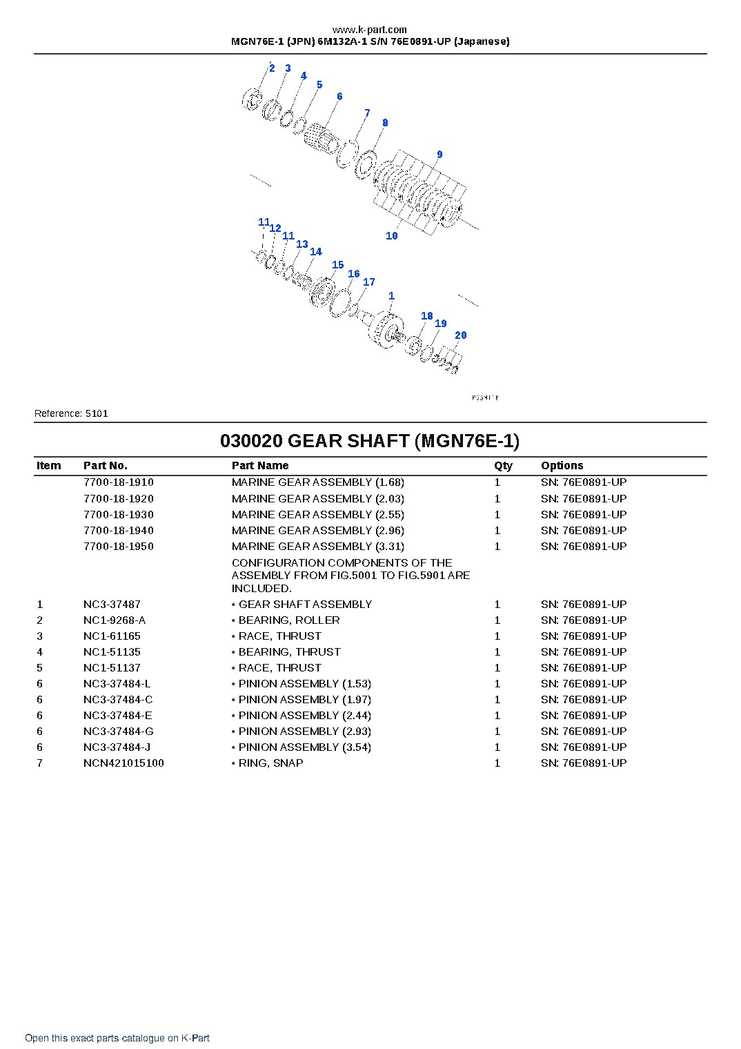 MGN76E-1 (JPN) 6M132A-1 S/N 76E0891-UP (Japanese) – sample page 3 MGN76E-1 (JPN) 6M132A-1 S/N 76E0891-UP (Japanese) – sample page 3