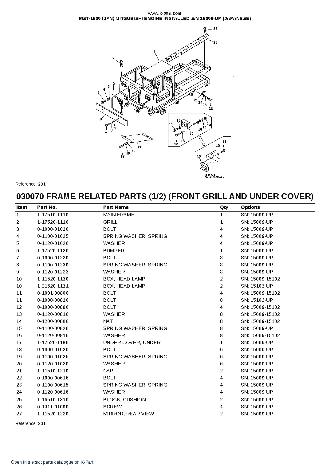 MST-1500 (JPN) MITSUBISHI ENGINE INSTALLED S/N 15009-UP (JAPANESE) – sample page 8 MST-1500 (JPN) MITSUBISHI ENGINE INSTALLED S/N 15009-UP (JAPANESE) – sample page 8