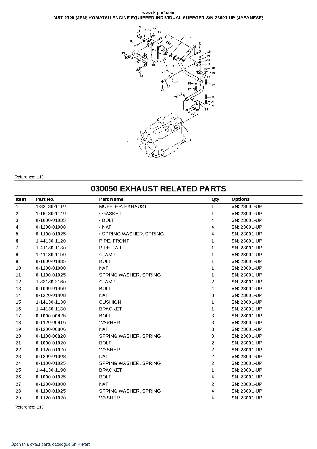 MST-2300 (JPN) KOMATSU ENGINE EQUIPPED INDIVIDUAL SUPPORT S/N 23001-UP (JAPANESE) – sample page 6