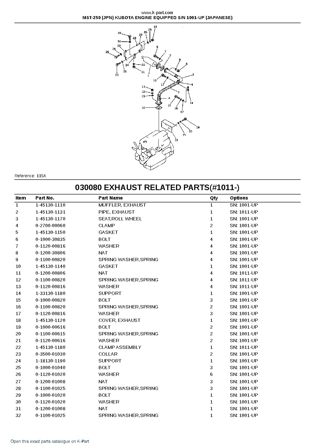 MST-250 (JPN) KUBOTA ENGINE EQUIPPED S/N 1001-UP (JAPANESE) – sample page 10