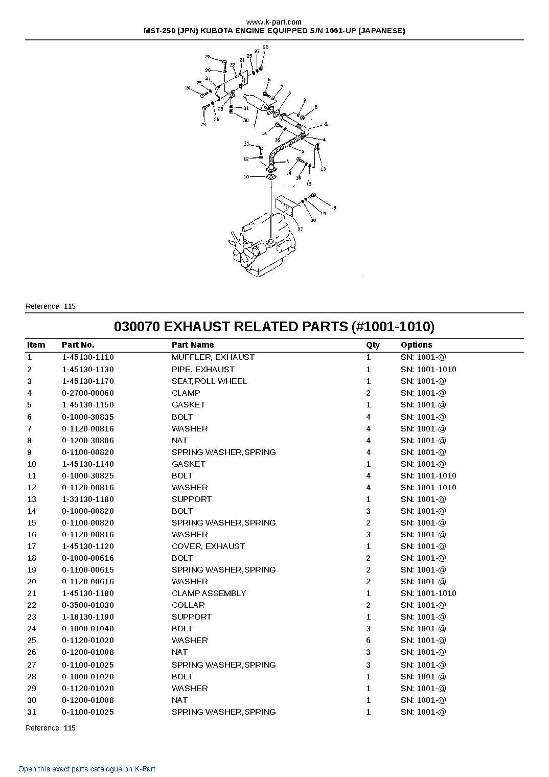 MST-250 (JPN) KUBOTA ENGINE EQUIPPED S/N 1001-UP (JAPANESE) – sample page 9