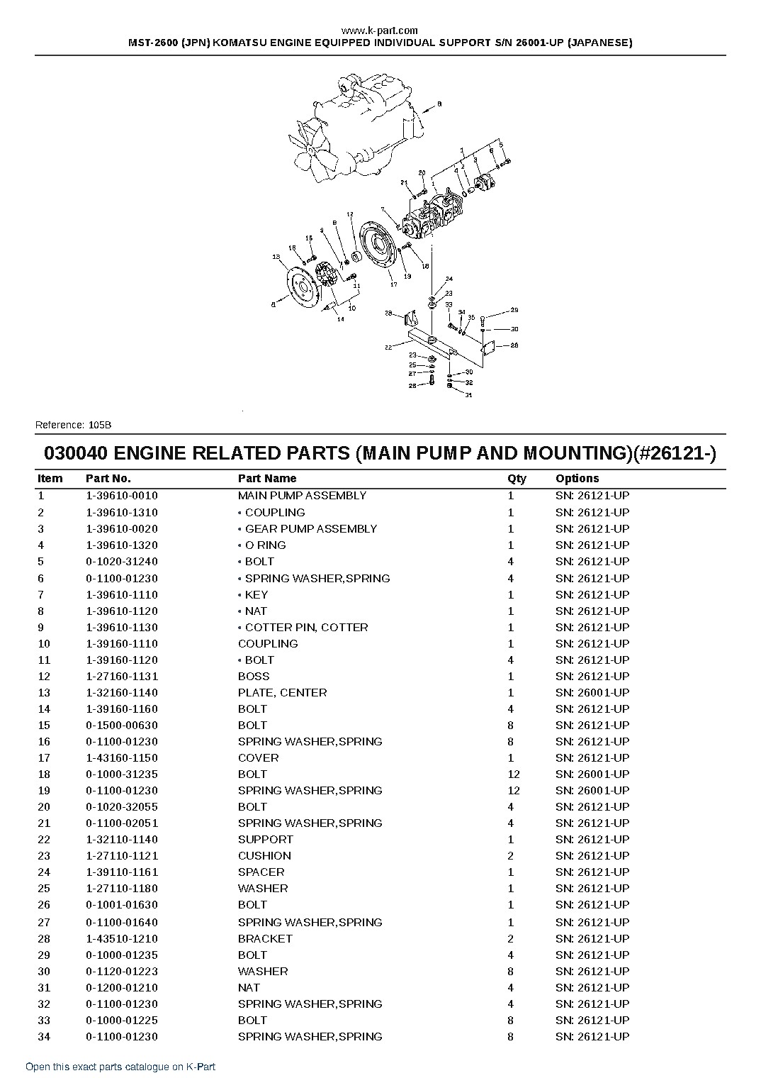 MST-2600 (JPN) KOMATSU ENGINE EQUIPPED INDIVIDUAL SUPPORT S/N 26001-UP (JAPANESE) – sample page 6