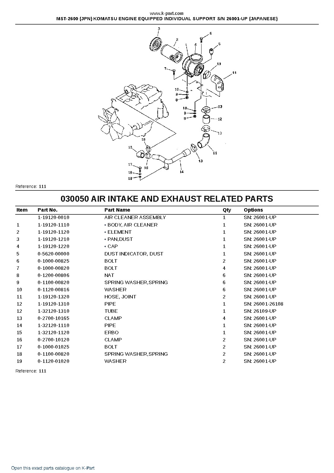 MST-2600 (JPN) KOMATSU ENGINE EQUIPPED INDIVIDUAL SUPPORT S/N 26001-UP (JAPANESE) – sample page 8