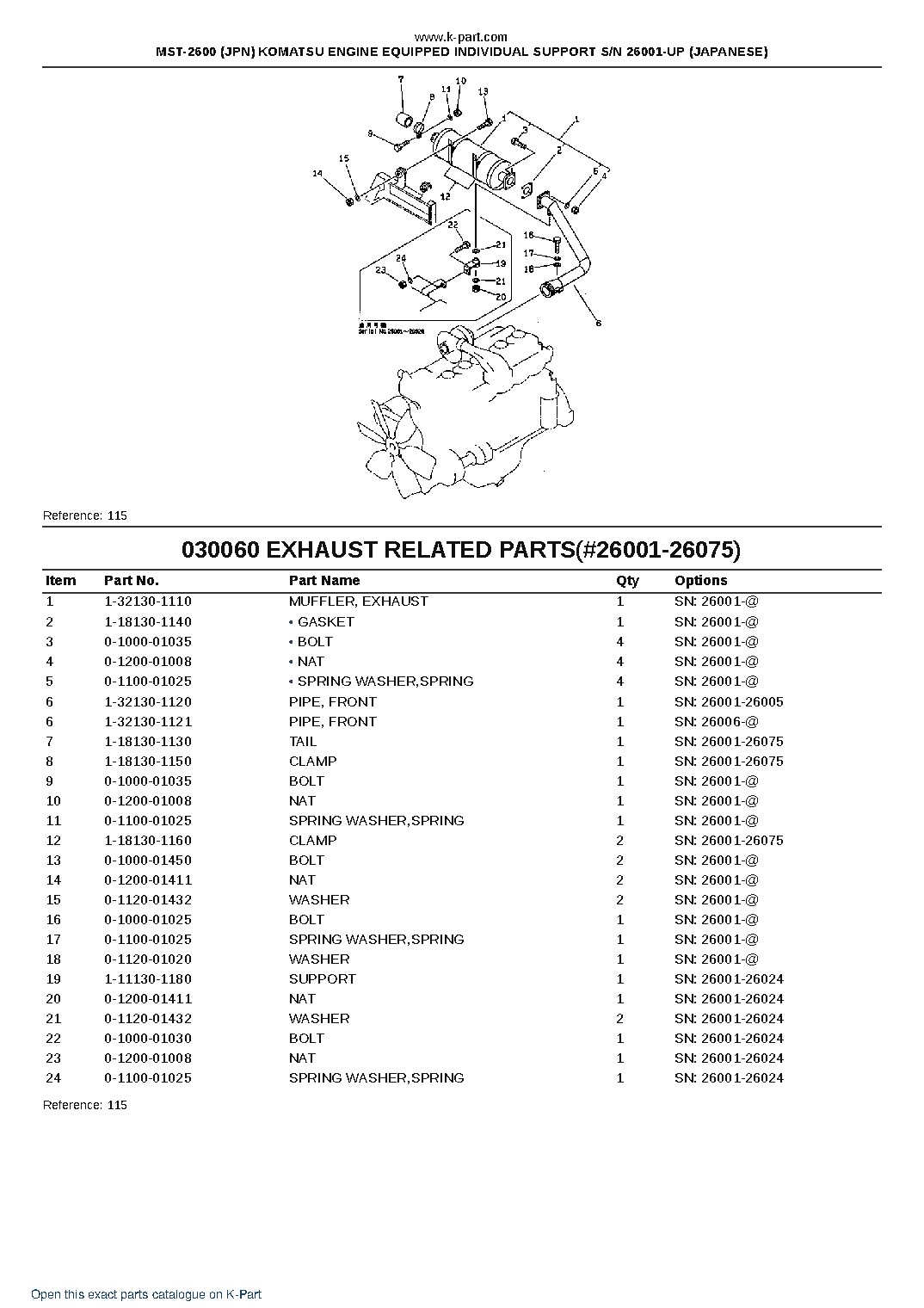 MST-2600 (JPN) KOMATSU ENGINE EQUIPPED INDIVIDUAL SUPPORT S/N 26001-UP (JAPANESE) – sample page 9