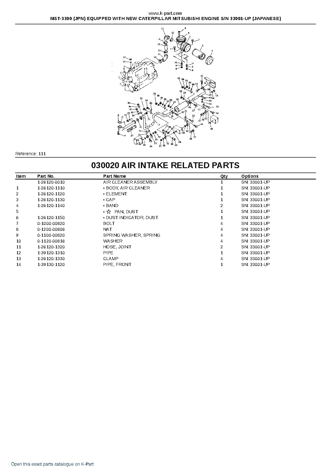 MST-3300 (JPN) EQUIPPED WITH NEW CATERPILLAR MITSUBISHI ENGINE S/N 33001-UP (JAPANESE) – sample page 3 MST-3300 (JPN) EQUIPPED WITH NEW CATERPILLAR MITSUBISHI ENGINE S/N 33001-UP (JAPANESE) – sample page 3