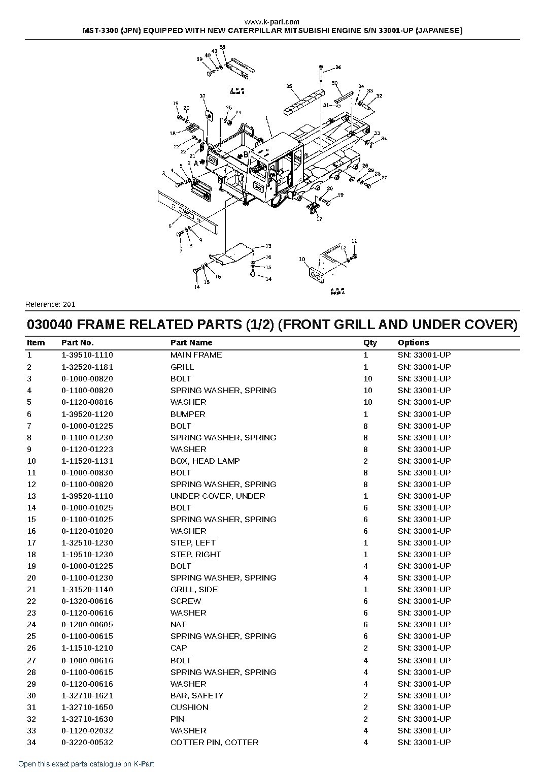 MST-3300 (JPN) EQUIPPED WITH NEW CATERPILLAR MITSUBISHI ENGINE S/N 33001-UP (JAPANESE) – sample page 7 MST-3300 (JPN) EQUIPPED WITH NEW CATERPILLAR MITSUBISHI ENGINE S/N 33001-UP (JAPANESE) – sample page 7