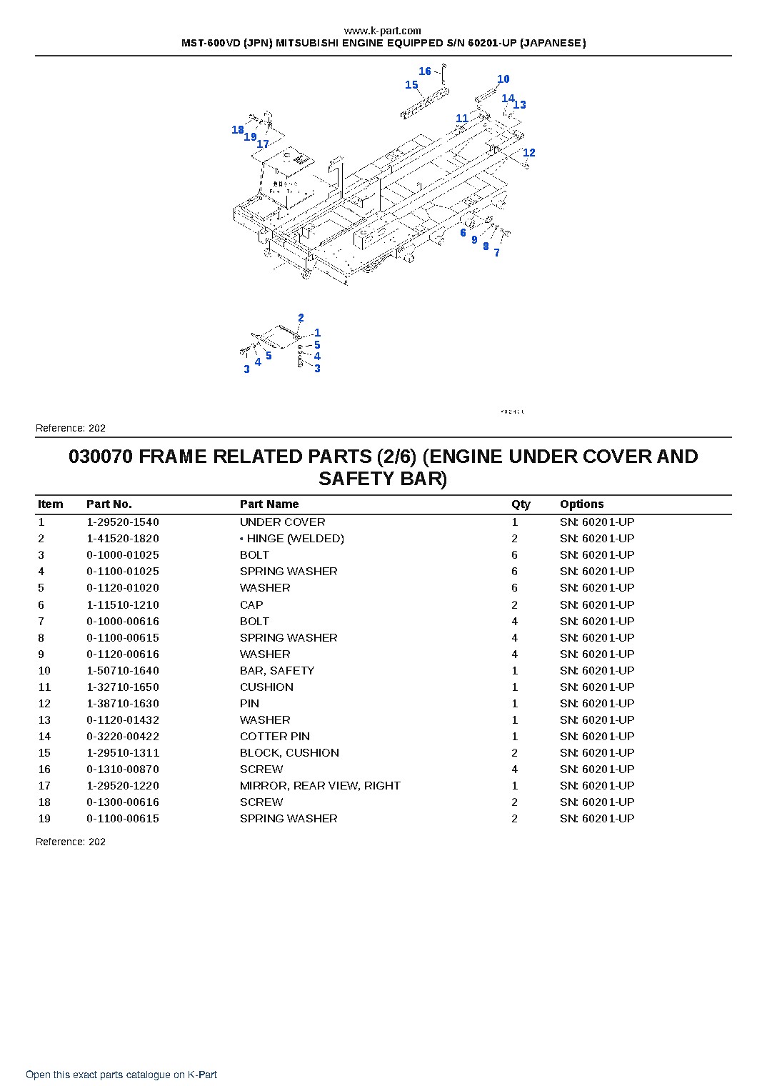 MST-600VD (JPN) MITSUBISHI ENGINE EQUIPPED S/N 60201-UP (JAPANESE) – sample page 8