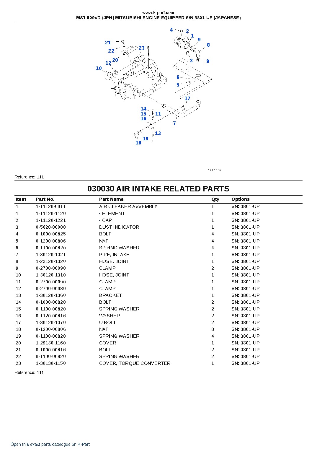 MST-800VD (JPN) MITSUBISHI ENGINE EQUIPPED S/N 3801-UP (JAPANESE) – sample page 4 MST-800VD (JPN) MITSUBISHI ENGINE EQUIPPED S/N 3801-UP (JAPANESE) – sample page 4