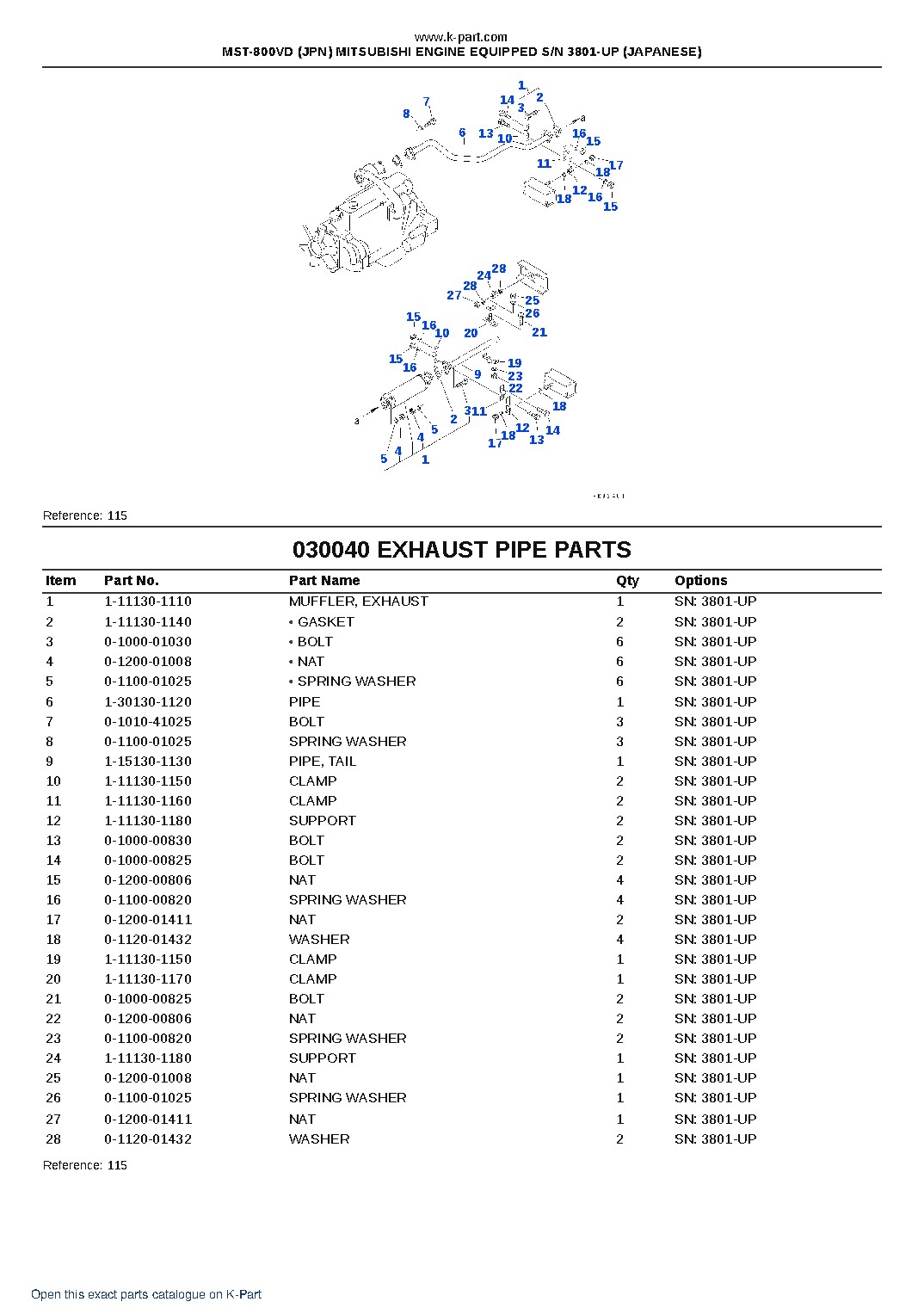 MST-800VD (JPN) MITSUBISHI ENGINE EQUIPPED S/N 3801-UP (JAPANESE) – sample page 5 MST-800VD (JPN) MITSUBISHI ENGINE EQUIPPED S/N 3801-UP (JAPANESE) – sample page 5
