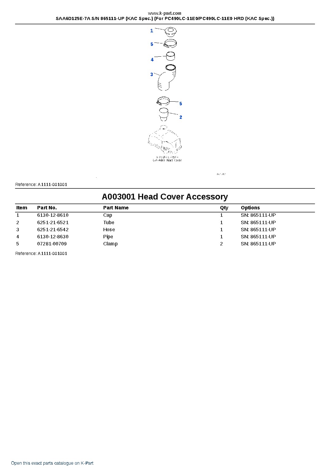 SAA6D125E-7A S/N 865111-UP (KAC Spec.) (For PC490LC-11E0/PC490LC-11E0 HRD (KAC Spec.)) – sample page 4 SAA6D125E-7A S/N 865111-UP (KAC Spec.) (For PC490LC-11E0/PC490LC-11E0 HRD (KAC Spec.)) – sample page 4