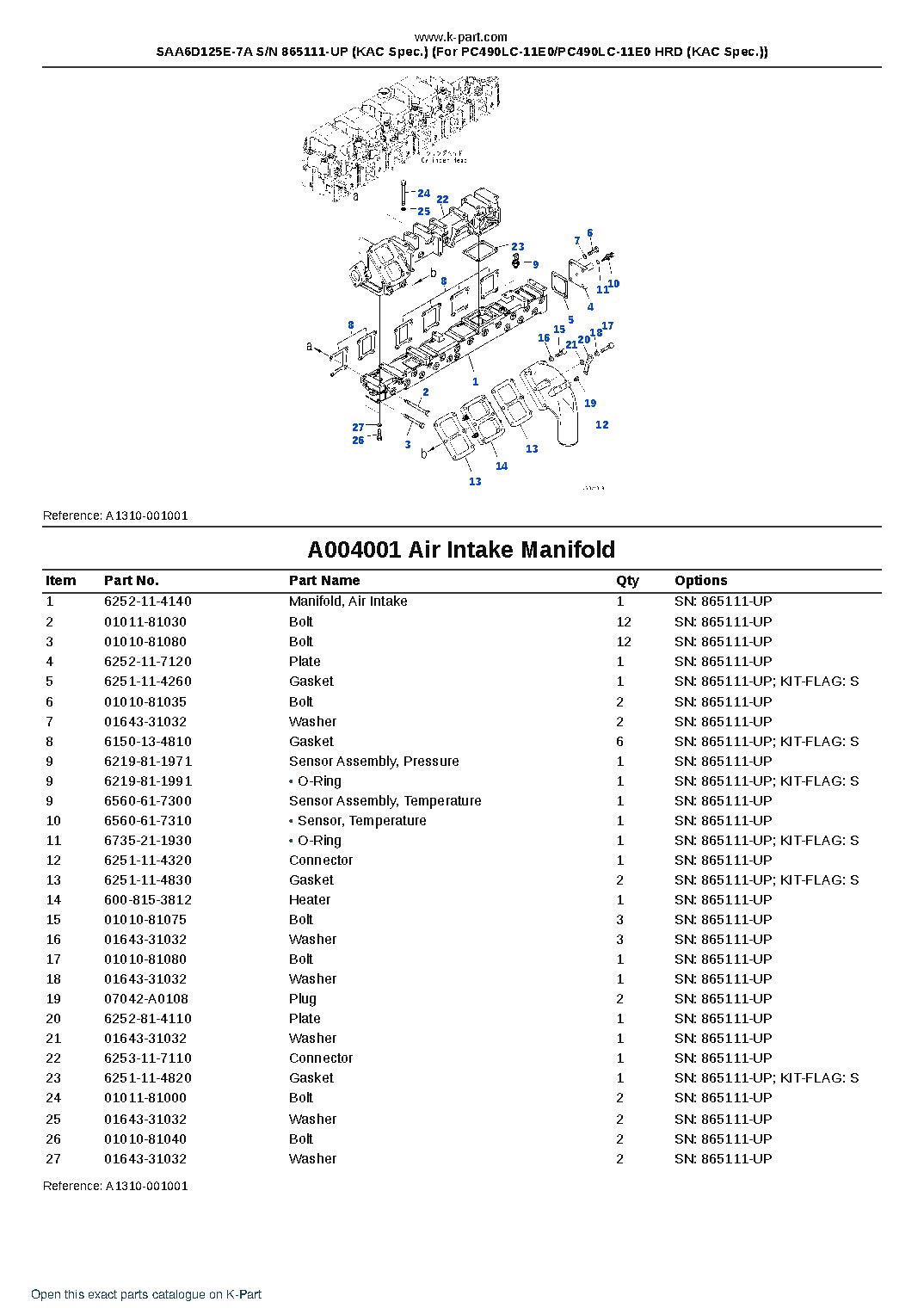 SAA6D125E-7A S/N 865111-UP (KAC Spec.) (For PC490LC-11E0/PC490LC-11E0 HRD (KAC Spec.)) – sample page 5 SAA6D125E-7A S/N 865111-UP (KAC Spec.) (For PC490LC-11E0/PC490LC-11E0 HRD (KAC Spec.)) – sample page 5