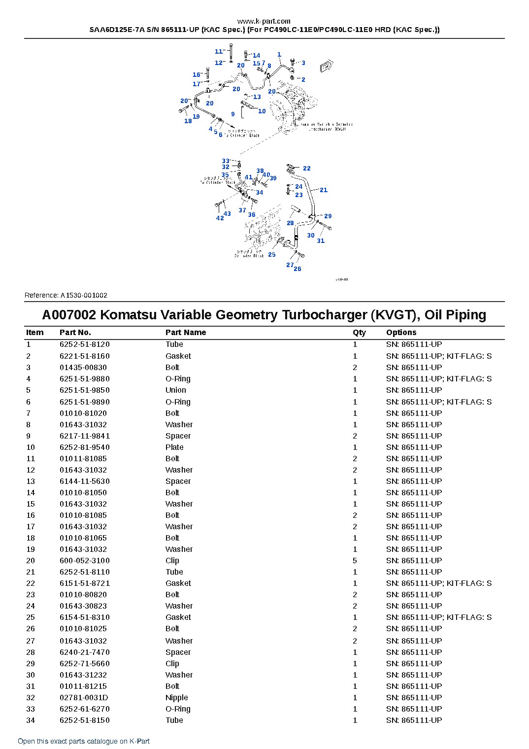 SAA6D125E-7A S/N 865111-UP (KAC Spec.) (For PC490LC-11E0/PC490LC-11E0 HRD (KAC Spec.)) – sample page 9 SAA6D125E-7A S/N 865111-UP (KAC Spec.) (For PC490LC-11E0/PC490LC-11E0 HRD (KAC Spec.)) – sample page 9