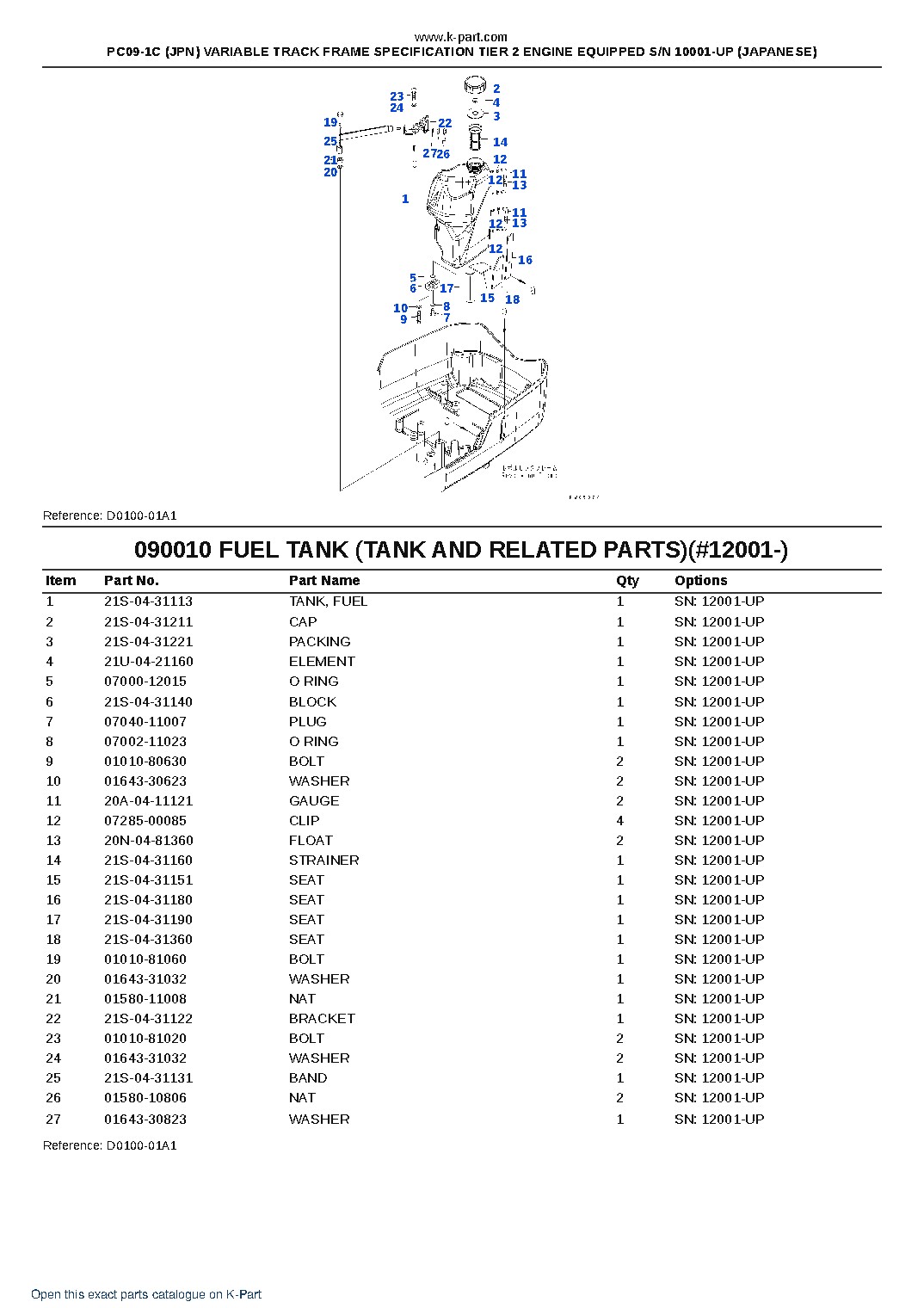 PC09-1C (JPN) VARIABLE TRACK FRAME SPECIFICATION TIER 2 ENGINE EQUIPPED S/N 10001-UP (JAPANESE) – sample page 7 PC09-1C (JPN) VARIABLE TRACK FRAME SPECIFICATION TIER 2 ENGINE EQUIPPED S/N 10001-UP (JAPANESE) – sample page 7