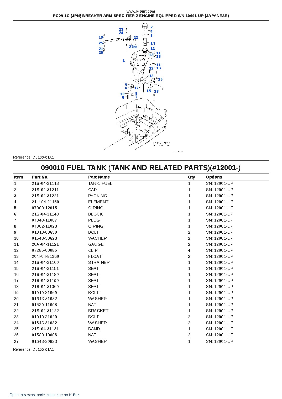 PC09-1C (JPN) BREAKER ARM SPEC TIER 2 ENGINE EQUIPPED S/N 10001-UP (JAPANESE) – sample page 7 PC09-1C (JPN) BREAKER ARM SPEC TIER 2 ENGINE EQUIPPED S/N 10001-UP (JAPANESE) – sample page 7