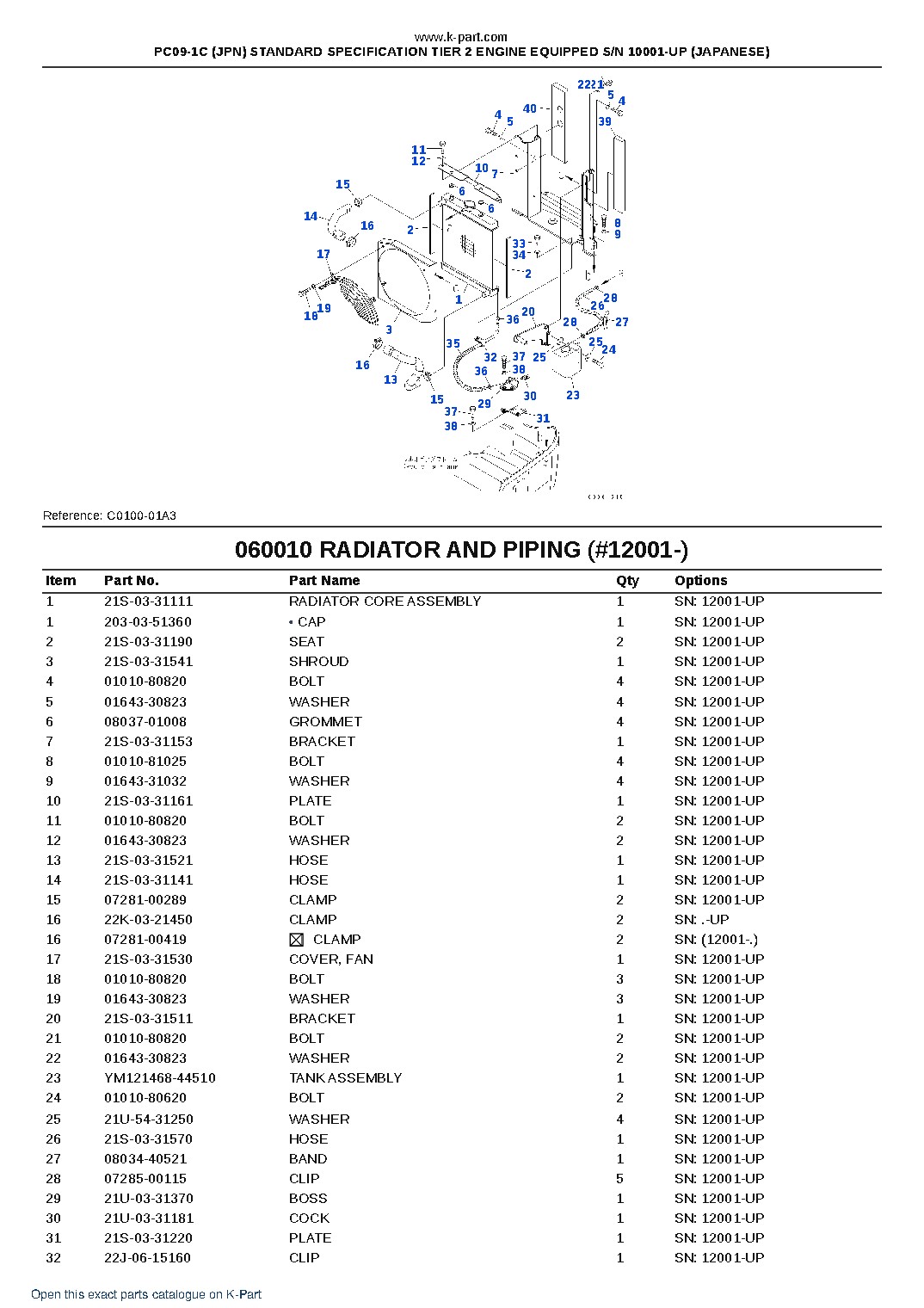 PC09-1C (JPN) STANDARD SPECIFICATION TIER 2 ENGINE EQUIPPED S/N 10001-UP (JAPANESE) – sample page 5 PC09-1C (JPN) STANDARD SPECIFICATION TIER 2 ENGINE EQUIPPED S/N 10001-UP (JAPANESE) – sample page 5