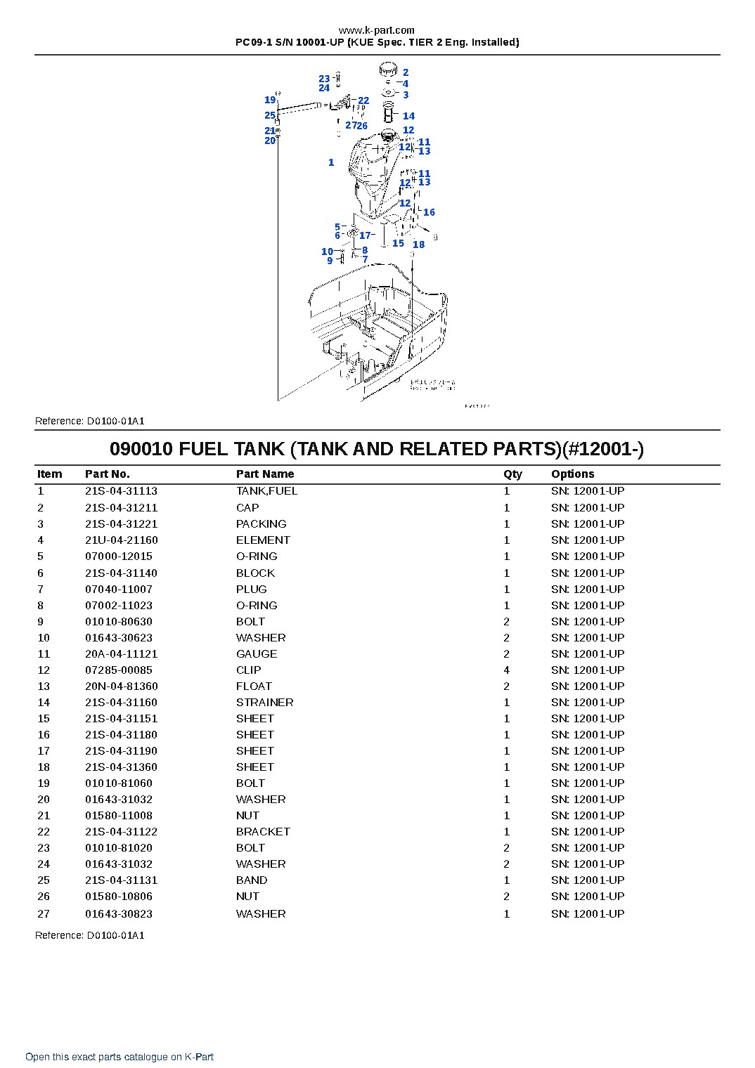 PC09-1 S/N 10001-UP (KUE Spec. TIER 2 Eng. Installed) – sample page 7 PC09-1 S/N 10001-UP (KUE Spec. TIER 2 Eng. Installed) – sample page 7