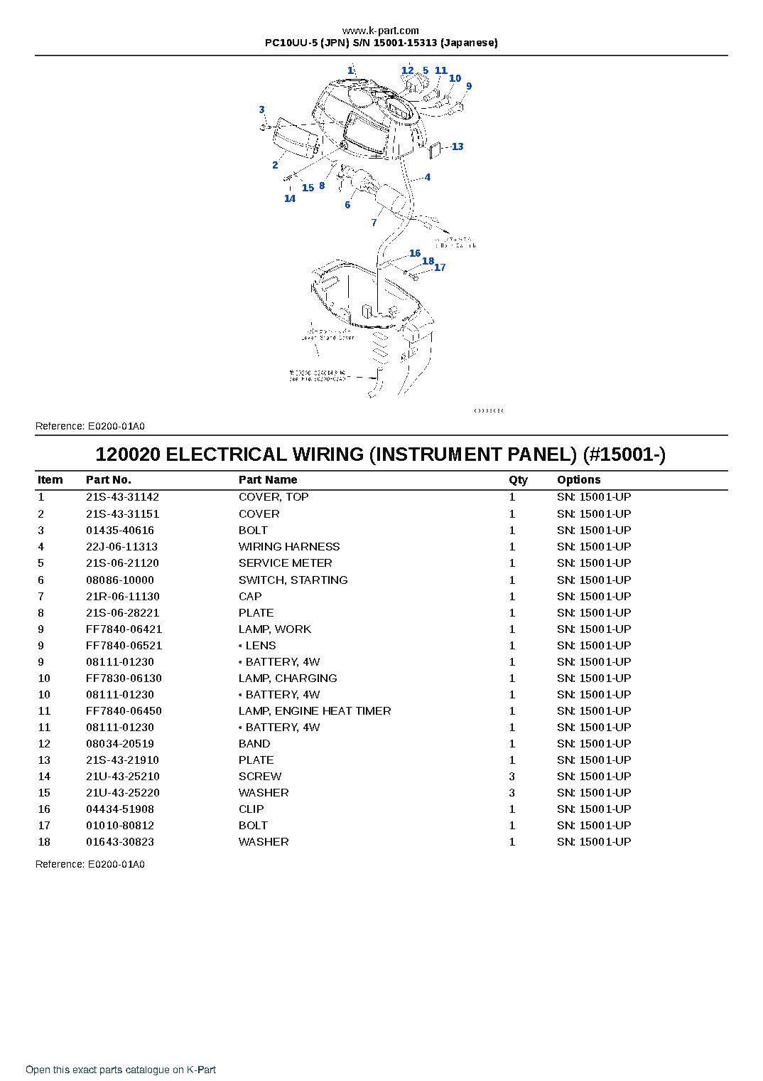 PC10UU-5 (JPN) S/N 15001-15313 (Japanese) – sample page 10 PC10UU-5 (JPN) S/N 15001-15313 (Japanese) – sample page 10
