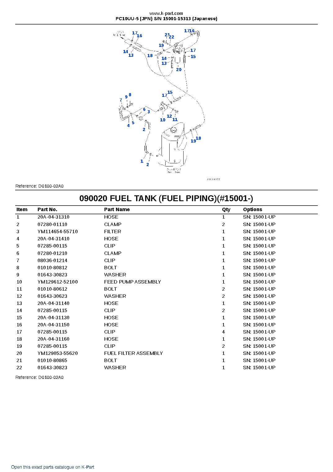 PC10UU-5 (JPN) S/N 15001-15313 (Japanese) – sample page 7 PC10UU-5 (JPN) S/N 15001-15313 (Japanese) – sample page 7