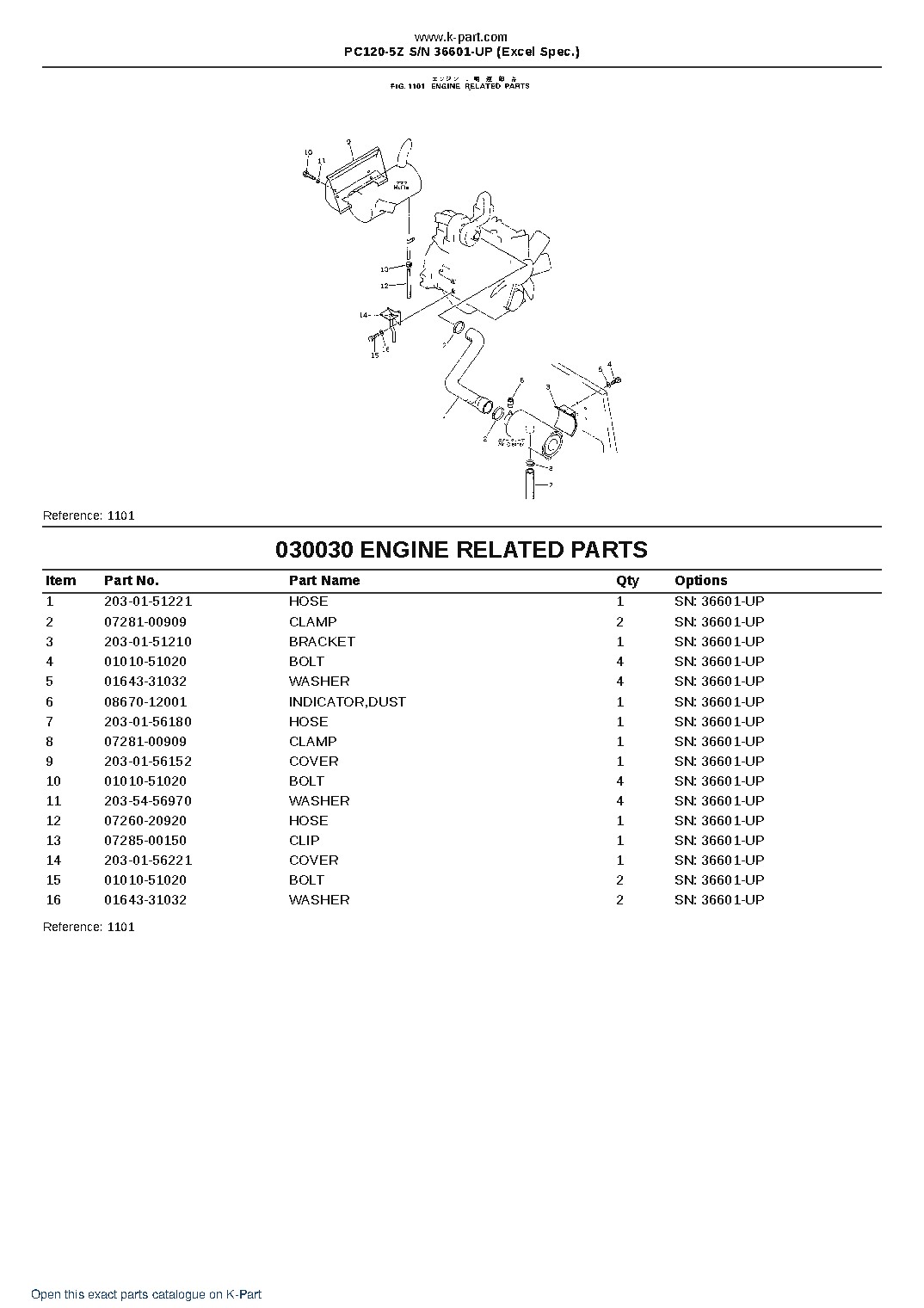 PC120-5Z S/N 36601-UP (Excel Spec.) – sample page 3 PC120-5Z S/N 36601-UP (Excel Spec.) – sample page 3