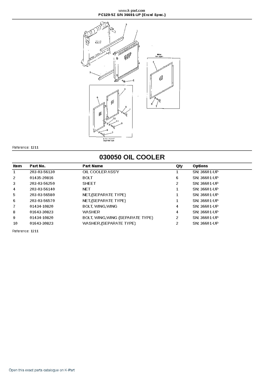 PC120-5Z S/N 36601-UP (Excel Spec.) – sample page 6 PC120-5Z S/N 36601-UP (Excel Spec.) – sample page 6