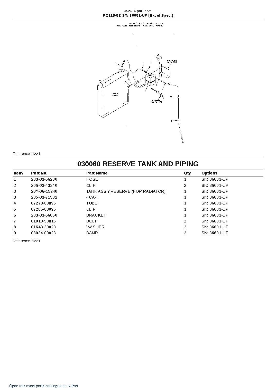 PC120-5Z S/N 36601-UP (Excel Spec.) – sample page 7 PC120-5Z S/N 36601-UP (Excel Spec.) – sample page 7
