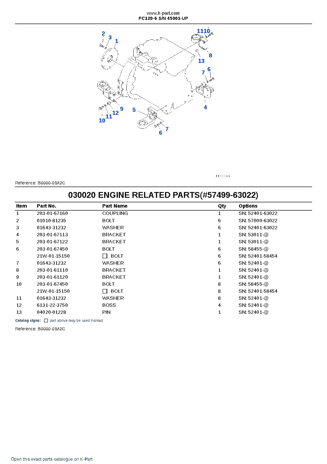 PC120-6 S/N 45001-UP – sample page 2