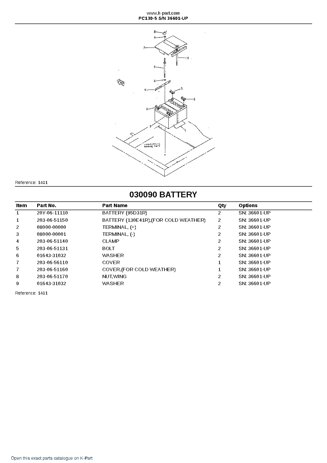 PC130-5 S/N 36601-UP – sample page 10