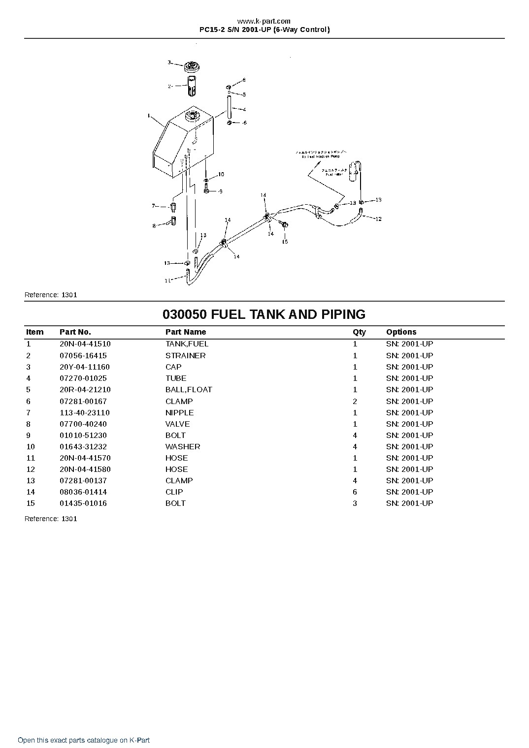 PC15-2 S/N 2001-UP (6-Way Control) – sample page 5 PC15-2 S/N 2001-UP (6-Way Control) – sample page 5