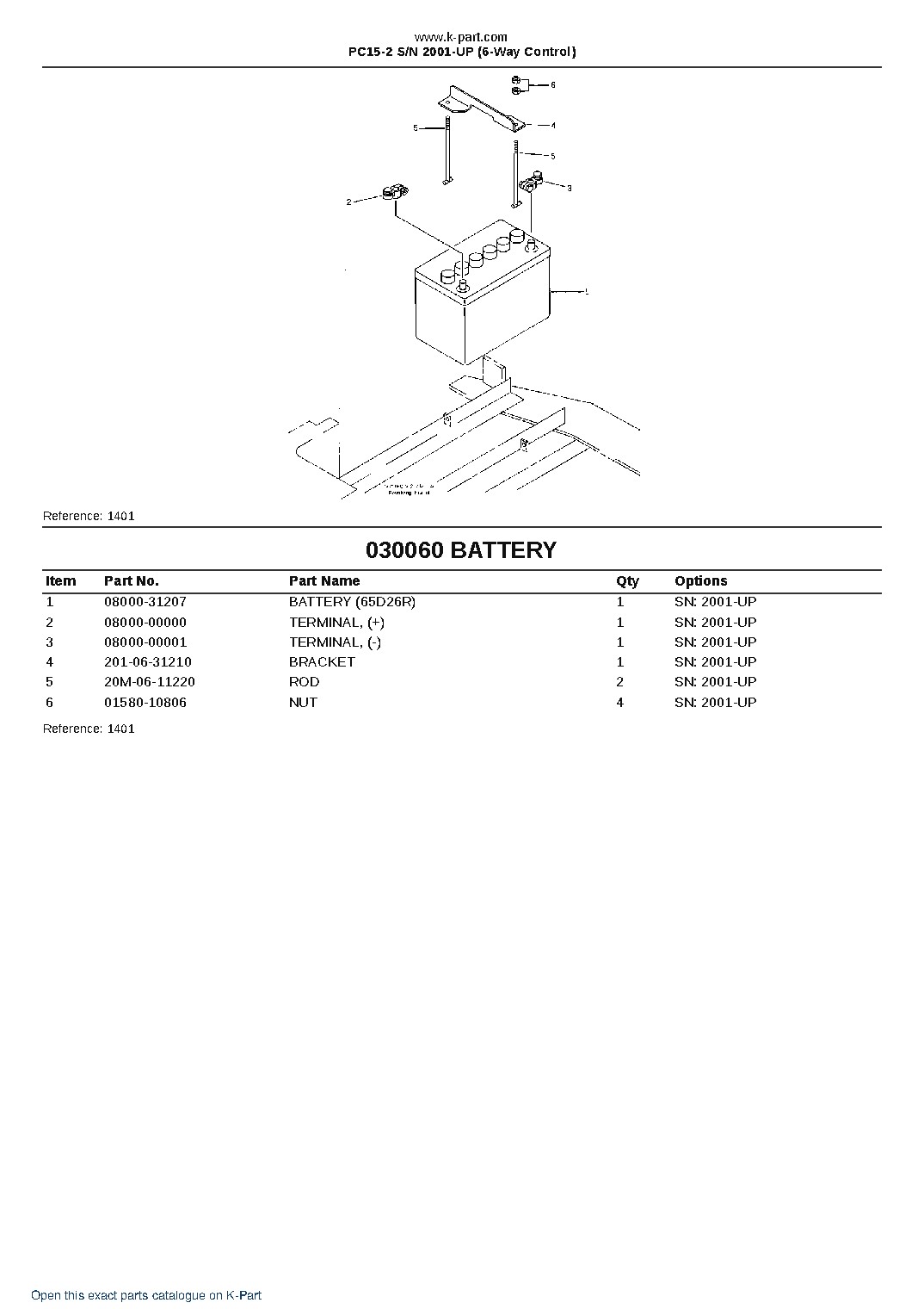 PC15-2 S/N 2001-UP (6-Way Control) – sample page 6 PC15-2 S/N 2001-UP (6-Way Control) – sample page 6