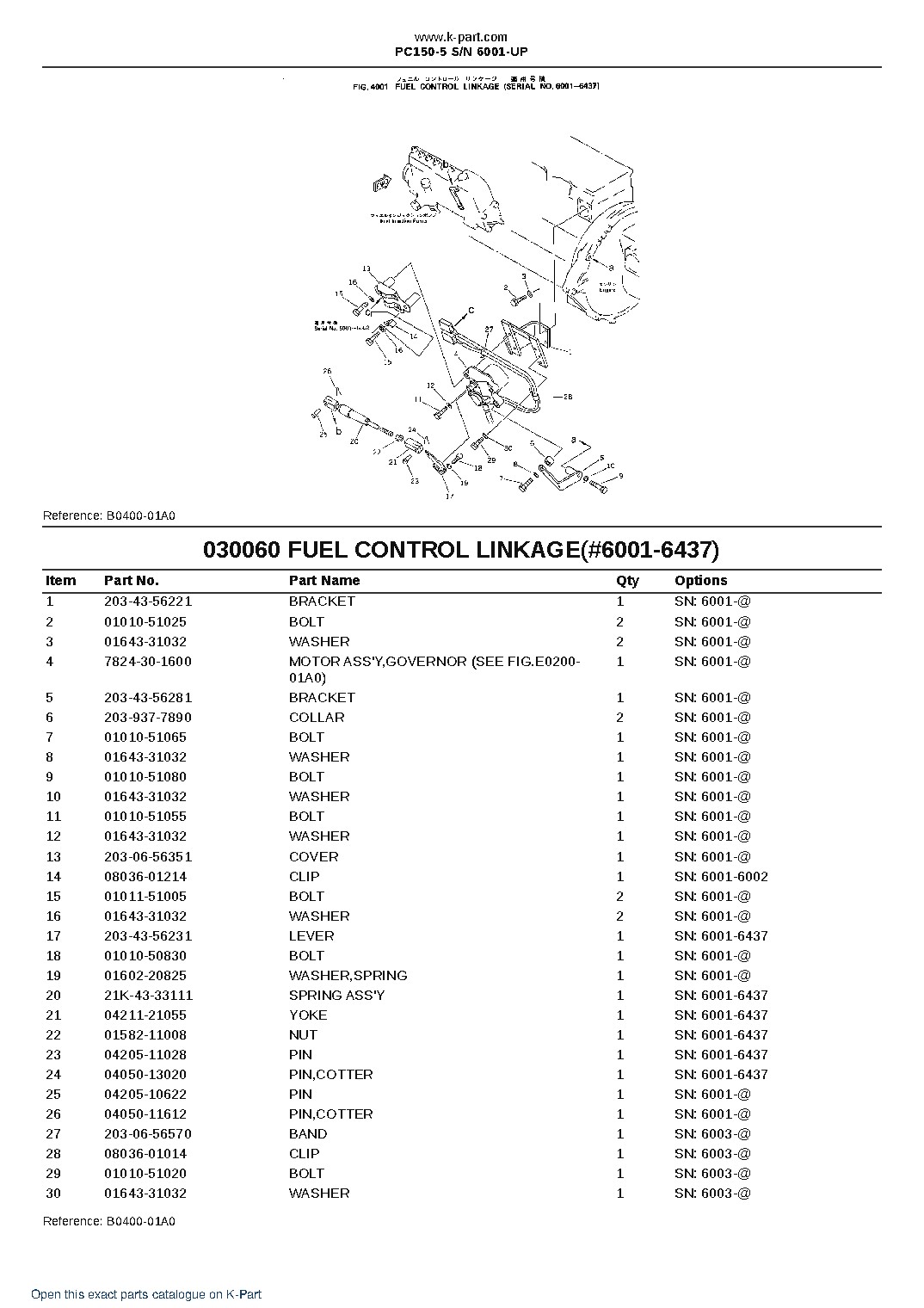 PC150-5 S/N 6001-UP – sample page 6