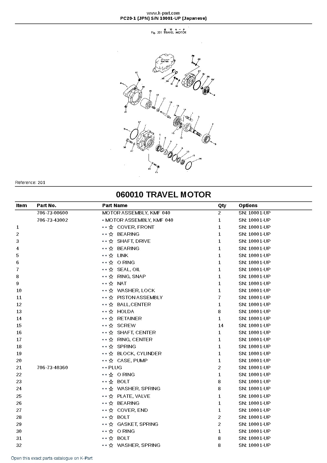 PC20-1 (JPN)  S/N 10001-UP (Japanese) – sample page 10