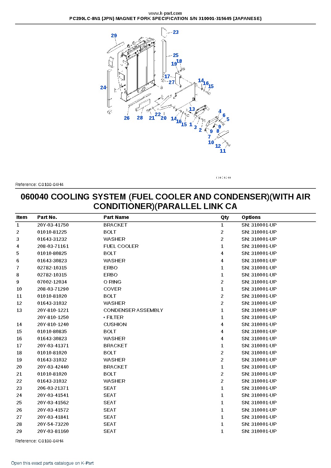 PC200LC-8N1 (JPN) MAGNET FORK SPECIFICATION S/N 310001-315645 (JAPANESE) – sample page 9