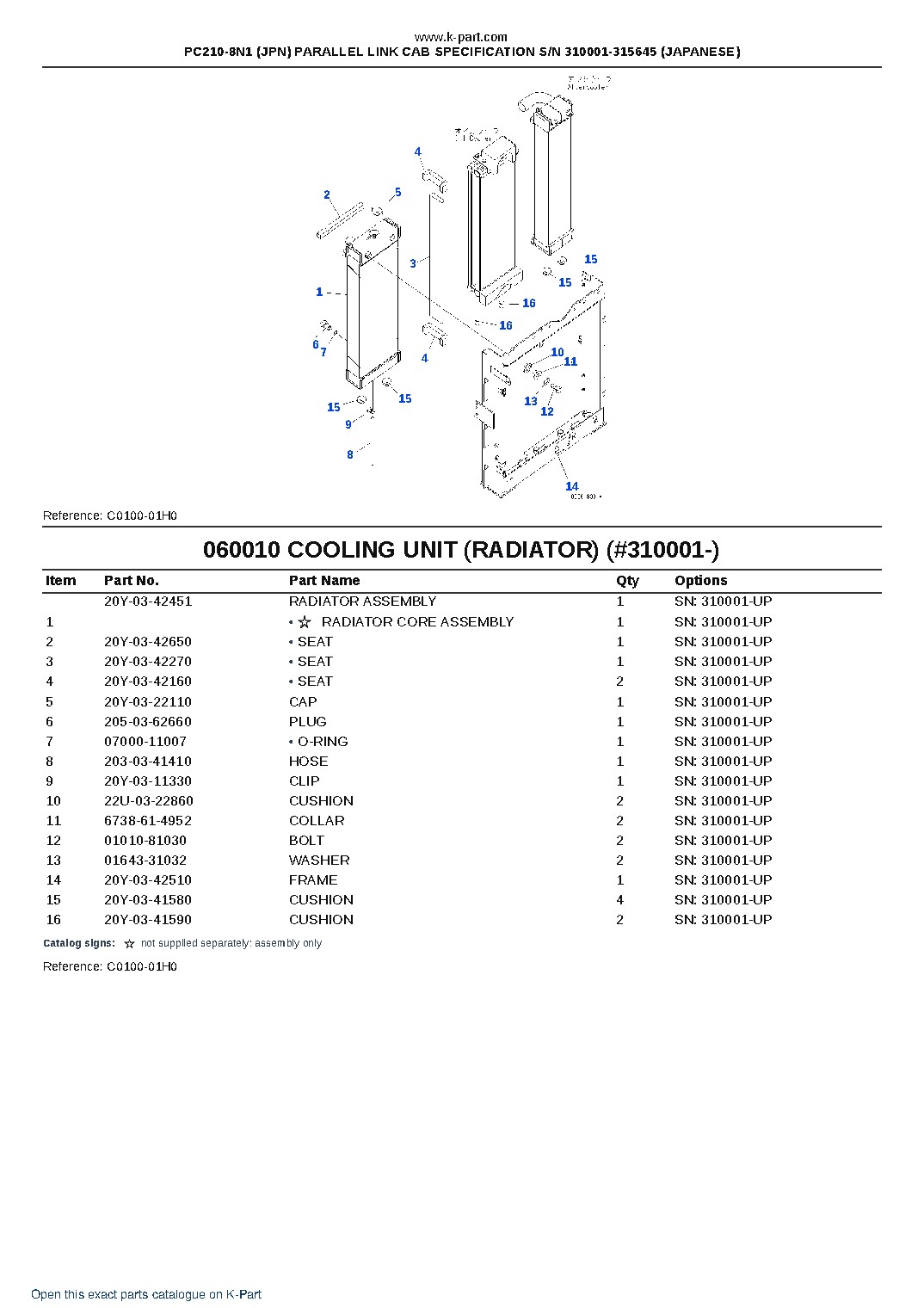 PC210-8N1 (JPN) PARALLEL LINK CAB SPECIFICATION S/N 310001-315645 (JAPANESE) – sample page 5