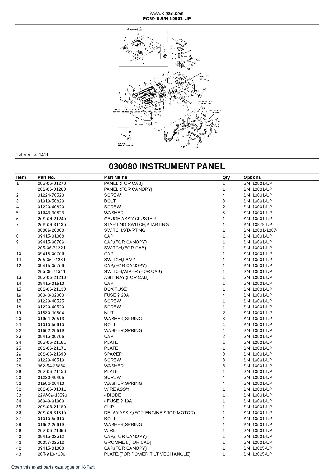 PC30-6 S/N 10001-UP – sample page 10